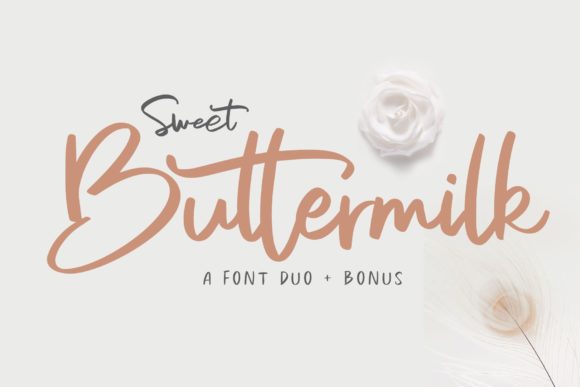 Sweet Buttermilk Duo: A Playful Typeface for Small Business